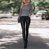 Women Knitted Sweater Autumn Solid Color Knitted Top
