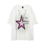 Men T Shirt Vintage Printed Oversize Short Sleeve T-shirt