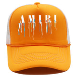 Amiri Hat Summer Cap Outdoor Mesh Cap Alphabet Print Baseball Cap