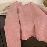 Women Knitted Pullover Casual Knitted Sweater Autumn and Winter Loose Soft Cover