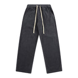 Women Sweatpants Knitted Straight Casual Pants Men and Women Retro Loose Sports Wide Legs Trousers