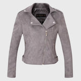 Women Leather Jacket Motorcycle Clothing Fall Leather Jacket Coat