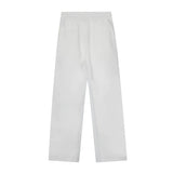 Men Sweatpants Casual Pants Side Stripe Stitching Straight-Leg Trousers Elastic Waist Sports Pants