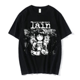 2024Anime Print Serial Experiments Lain  Cotton T-Shirt