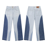 Gallery Dept Jeans Splicing Contrast Color Casual Denim Trousers