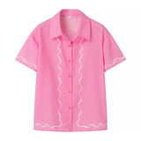Women Tops Short Summer Shirt Casual Suit