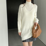 Women Knitted Two-Piece Set Autumn and Winter Turtleneck Sweater 5t5156