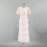 Women Dress Vintage Floral Dress Female Autumn Winter Long Dress
