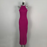 Women Dresses Sleeveless Dress Sexy Backless Hollow-out Dress