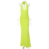 Women Dresses Spring Sexy V-neck Backless Dress