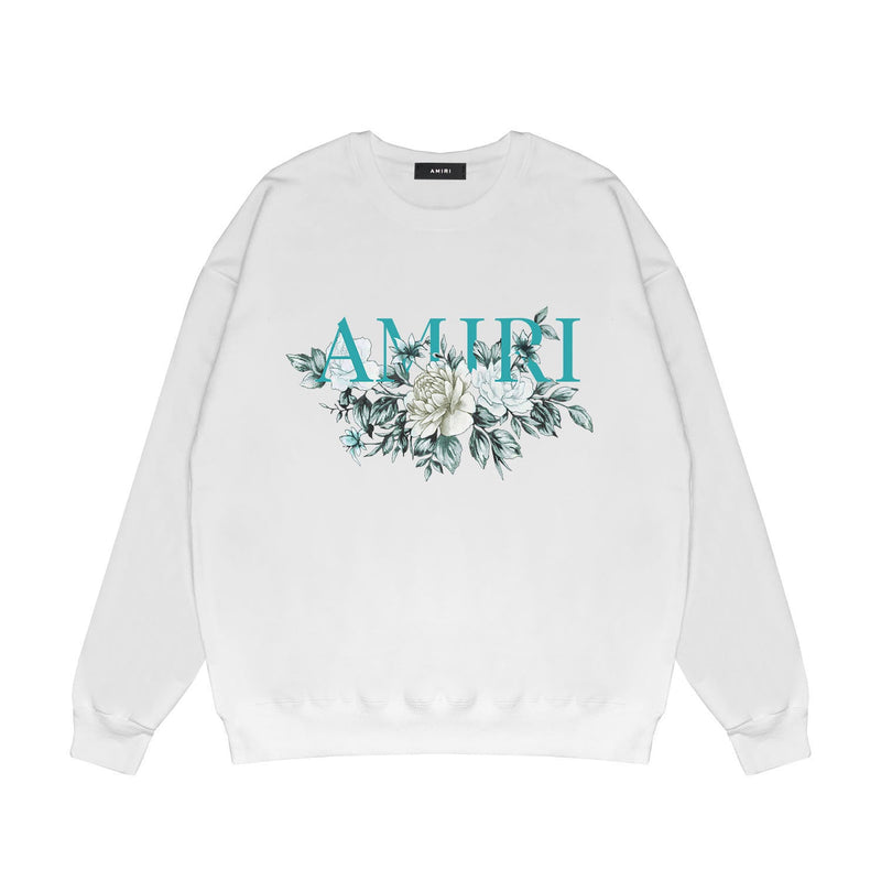 Amiri Long Sleeved Shirt Fashion Brand Crew Sweatshirts round Neck Sweater