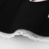 Women Skirt Black Pink Lace-up Hip Skirt Summer Hip Hop Skirt