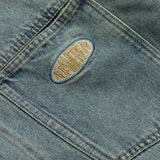 Unisex Jacket Denim Jacket Men and Women Couple Jacket Washed Top