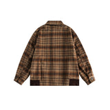 Unisex Jacket Vintage Jacket Men's Plaid Spring and Autumn Coat