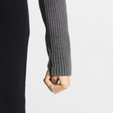Women Dresses Spring Slim-Fitting Dress Knitted Dress (Qymy0409)