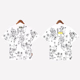 Denim Tears Shirt Full Graffiti Print Short Sleeve T-Shirt