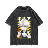 Full-time hunter anime T-shirt short sleeve summer wash do old loose