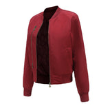 Women's Trench Coat Spring and Autumn Bomber Jacket Women's Zipper Decorations Rib-Knit Cuff Quilted Women's Jacket