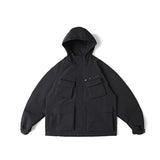 Unisex Jacket Vintage Overalls Jacket Loose Hooded Outdoor Shell Jacket Men's Jacket