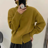 Women Knitted Pullover Sweater Women's Autumn and Winter Loose Turtleneck
