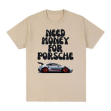 Need Money Vintage T-shirt Letter Funny Fashion Harajuku