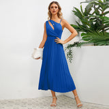 Women Date Dress Summer Slim-Fit Pleated Skirt