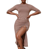 Women Dress Autumn and Winter Dress Knitted Sheath Dress