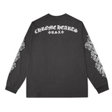 Chh Chrome Heart Long Sleeve Shirt Unisex Fashion Loose Long Sleeve Shirt