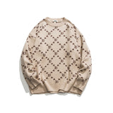 Unisex Sweater Winter Woven Plaid Sweater