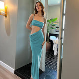 Women Dresses Spring Long Dress Sexy Sling Waist-Baring Dress