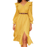 Women Dress V-neck Backless Dress