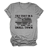 Casual crew neck women's T-shirt personalized printing fashion short sleeves