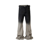 MIJKO Mens Vintage Pants Gradual Change Color Unisex Bootcut Pants
