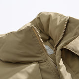 Unisex Winter Cotton Coat Three-Dimensional Pocket Decoration Workwear Cotton Coat Retro Stand-up Collar Cotton-Padded Clothes