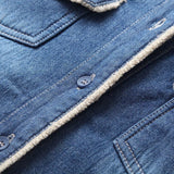 Women Jacket Fall and Winter Lapels Loose Long Sleeve Denim Shirt