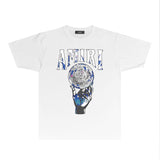 Amiri T-Shirt Personality Creative Printing Short Sleeve T-shirt Blouse