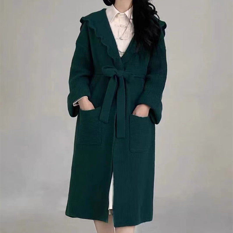 Women Knitwear Autumn and Winter Sweater Coat Female Loose Knitted Cardigan