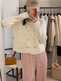 Women Knitted Cardigan Autumn Short Long Sleeve Cardigan