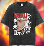 Washed Retro T-Shirt Printed Graphic Casual Cotton Summer Short Sleeves