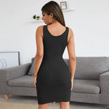 Women Dress Slim Fit Skirt V-neck Sexy Dress