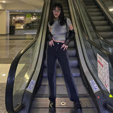 Women T-shirt Dotted Prints Mesh Oversleeve Casual Slim T-shirt