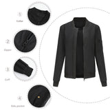 Women's Trench Coat Spring and Autumn Thin Flight Jacket Women's Casual Long Sleeve Coat Women's Loose Lapel Baseball Uniform