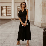 Women Date Dress Chiffon Dress Slim Fit Dress