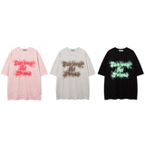 Men T Shirt Graffiti Half Sleeve T-shirt Men and Women Hip Hop Casual Couple Short Sleeve T-shirt
