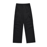 Men Sweatpants Workwear Casual Pants Pleated Paratrooper Pants Straight-Leg Trousers