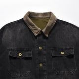 Men Jacket Coat Denim Jacket Men Ins Washed and Worn Fall Winter Cowboy Coat