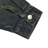 Unisex Jacket Vintage Loose Washed-out Lapel Overalls Men's Denim Jacket