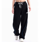 Men Sweatpants Irregular Stripes Sports Pants Drawstring Ankle-Tied Trousers Loose Straight Casual Sweatpants