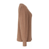 Women Knitted Sweater Fall Long-Sleeved Bubble Sleeve Top
