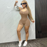 Women Jumpsuit Summer Slim-Fit Zipper Sleeveless Jumpsuit